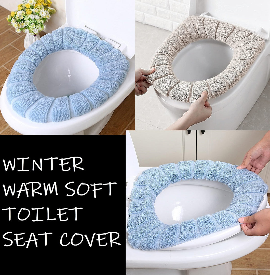 winter warm soft fabric bathroom toilet seat covers | marketzone christchurch