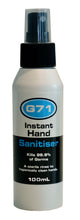 Load image into Gallery viewer, g71 instant hand sanitiser sanitizer 100ml caa approved flight safe hospital grade | marketzone christchurch
