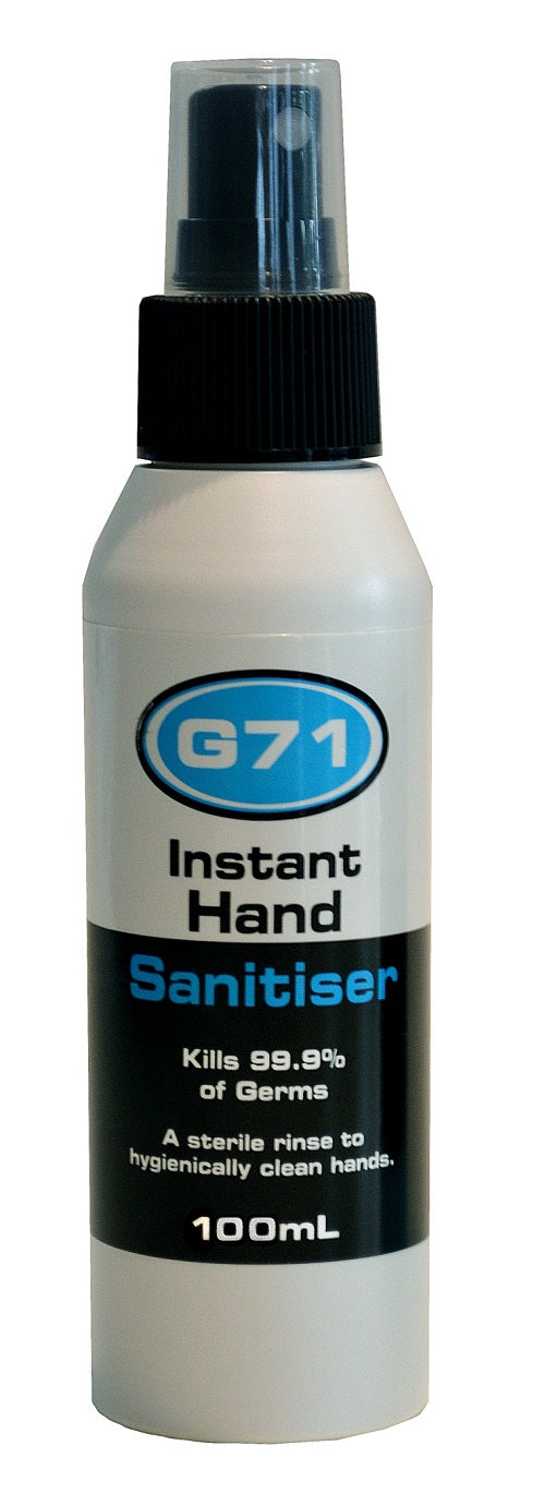 g71 instant hand sanitiser sanitizer 100ml caa approved flight safe hospital grade | marketzone christchurch