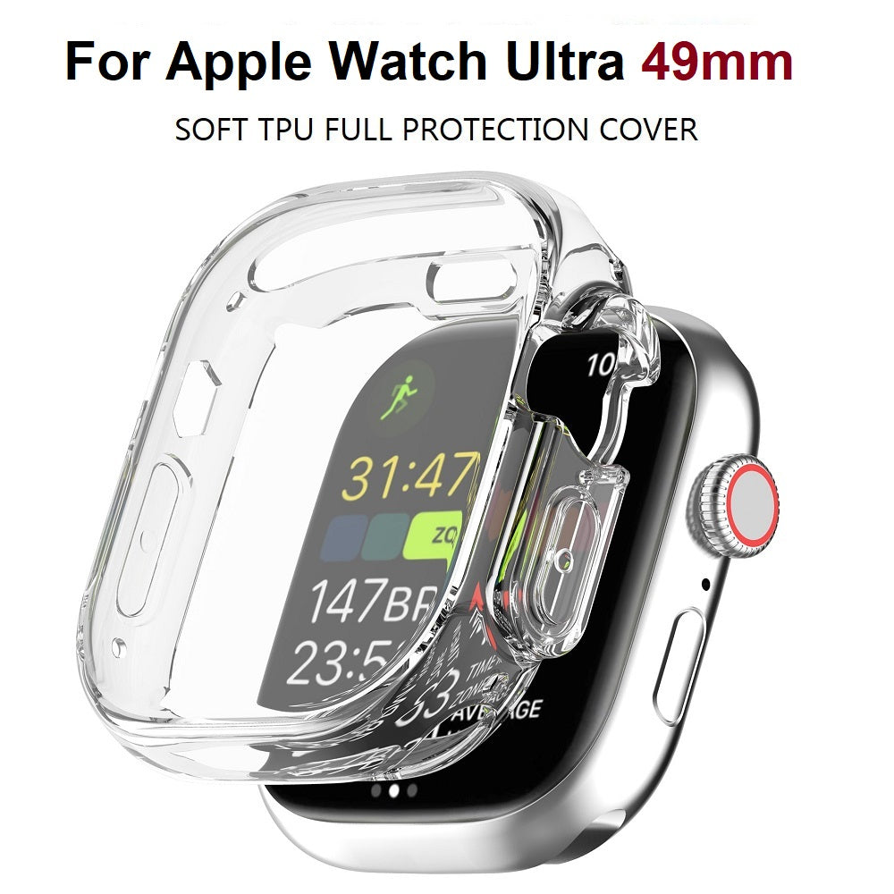 for apple watch ultra 49mm premium clear tpu full protection cover | marketzone christchurch
