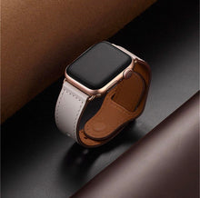 Load image into Gallery viewer, premium quality pu faux leather grey strap band for apple watch | marketzone christchurch
