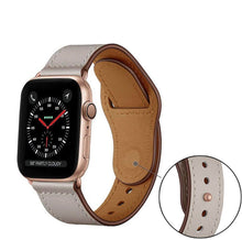 Load image into Gallery viewer, premium quality pu faux leather grey strap band for apple watch | marketzone christchurch
