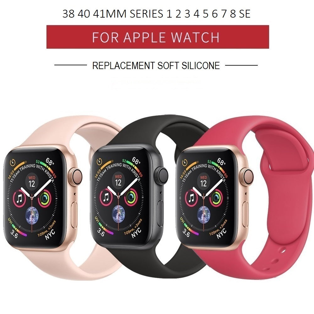 replacement soft silicone straps bands for apple watch 38 40 41mm | marketzone christchurch