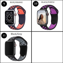 Load image into Gallery viewer, breathable silicone replacement sport straps bands for apple watch | marketzone christchurch
