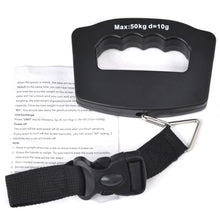 Load image into Gallery viewer, digital travel portable weighing luggage scale 50kg black | marketzone christchurch
