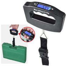 Load image into Gallery viewer, digital travel portable weighing luggage scale 50kg black | marketzone christchurch
