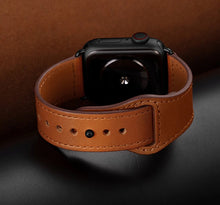 Load image into Gallery viewer, premium quality pu faux leather brown strap band for apple watch | marketzone christchurch

