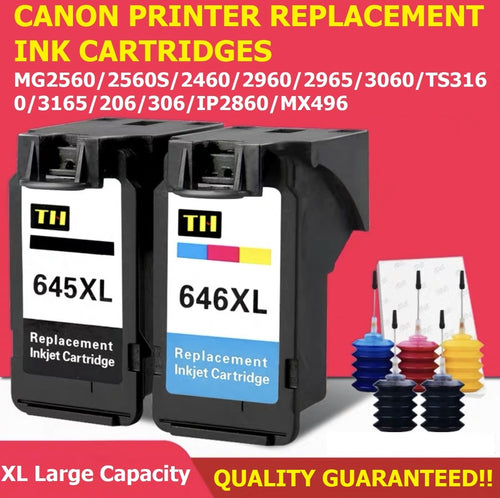 canon replacement ink cartridges pg-645xl cl-646xl for canon printers | marketzone christchurch