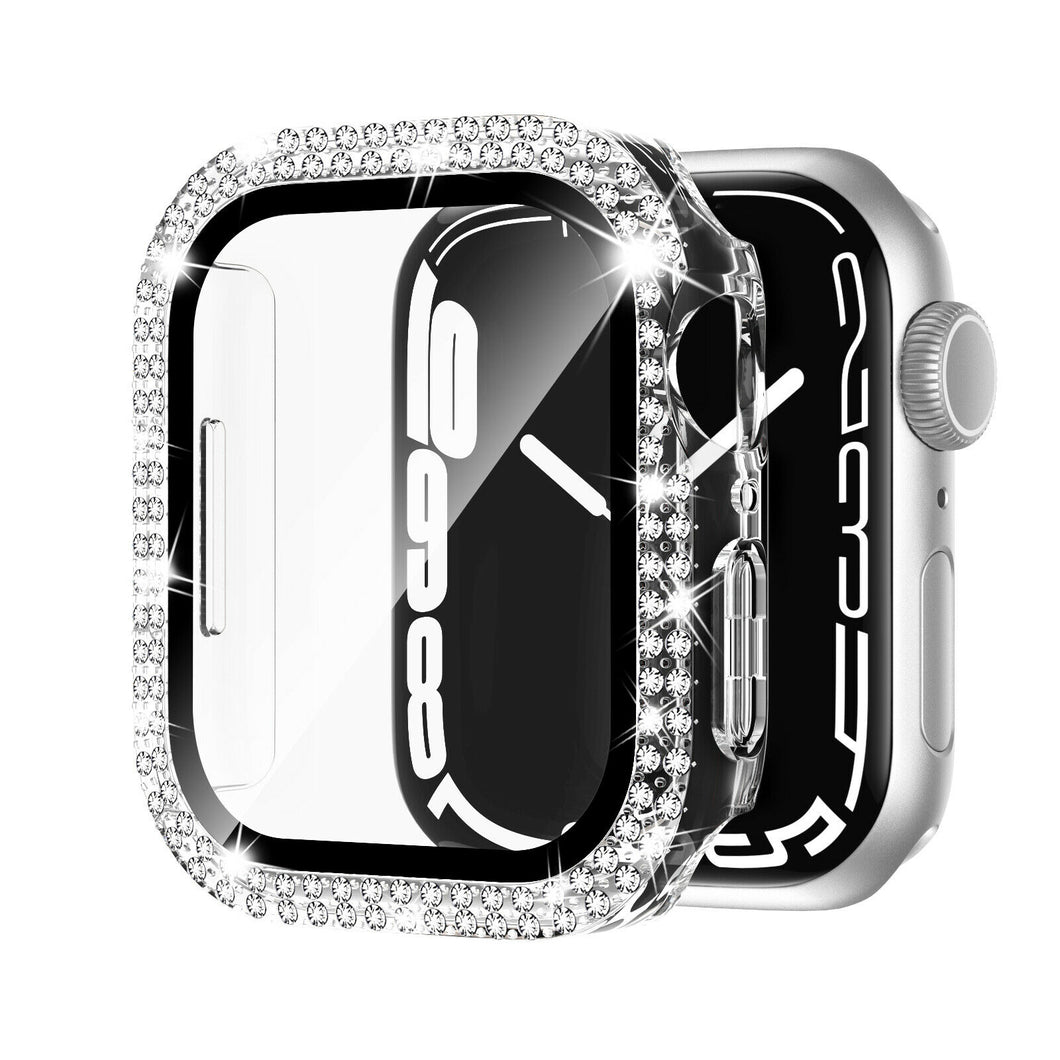 bling shiny crystals full protection clear cover with screen protector for apple watch | marketzone christchurch