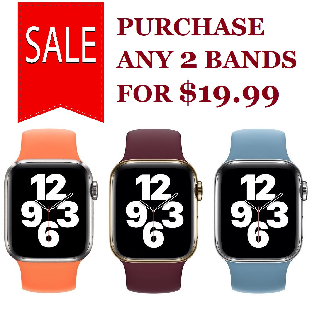 combo special deal replacement soft silicone straps bands for apple watch | marketzone christchurch