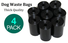 Load image into Gallery viewer, 4 rolls black pet poo thick quality waste pick up clean bags | marketzone christchurch
