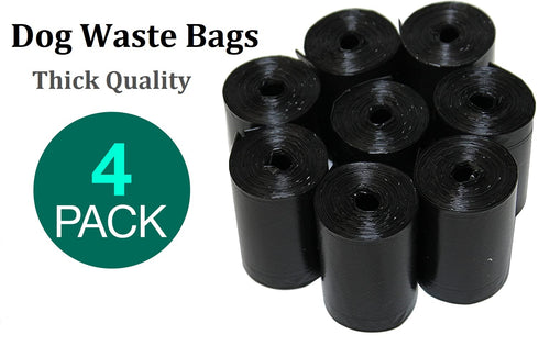 4 rolls black pet poo thick quality waste pick up clean bags | marketzone christchurch
