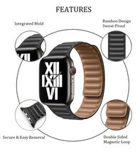 Load image into Gallery viewer, magnetic leather link straps bands for apple watch | marketzone christchurch
