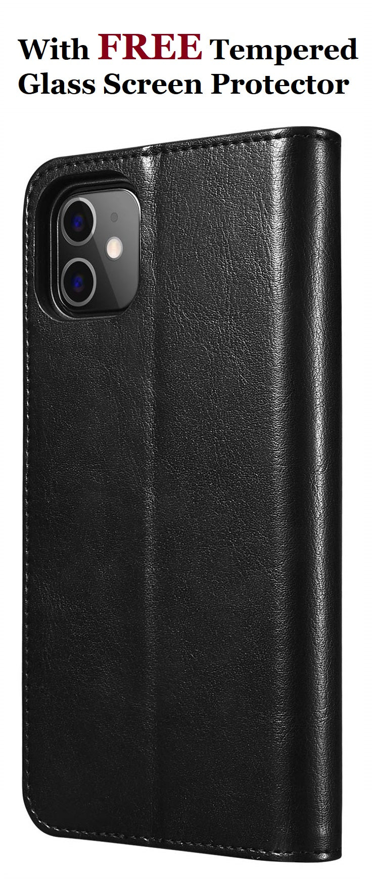 premium slim leather full cover flip case for apple iphone 11 and 12 series | marketzone christchurch