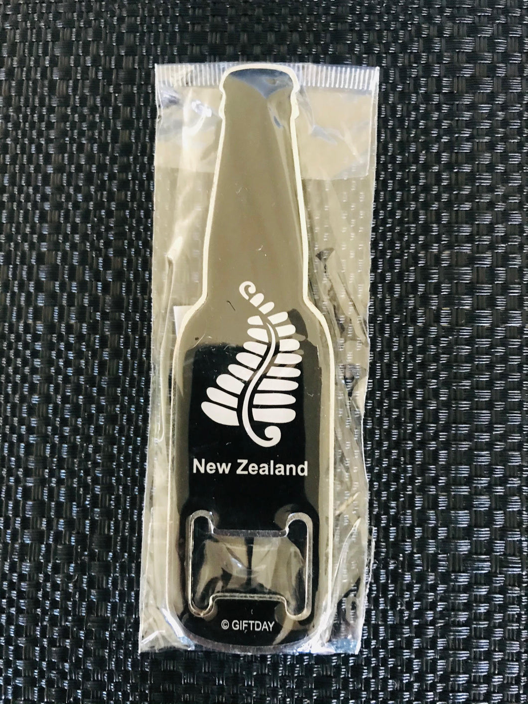 beer bottle fern leaf with bottle opener - nz fridge magnet souvenir | marketzone christchurch