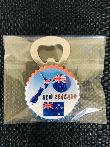 new zealand flag with bottle opener - nz fridge magnet souvenir | marketzone christchurch