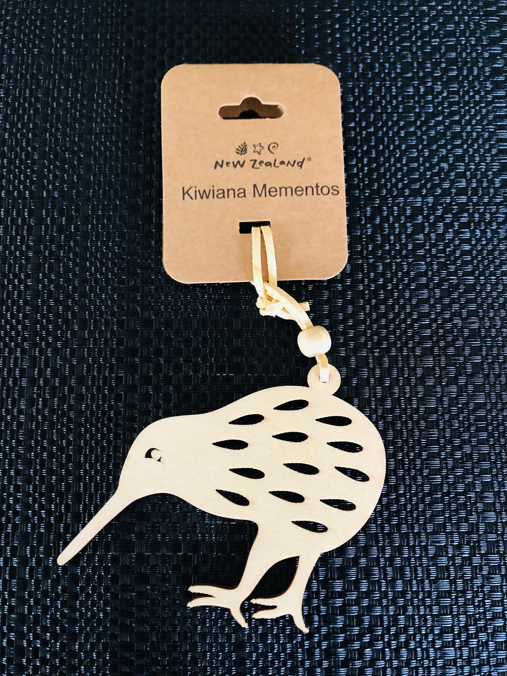 kiwi bird natural wood ornament nz souvenir memento | marketzone christchurch