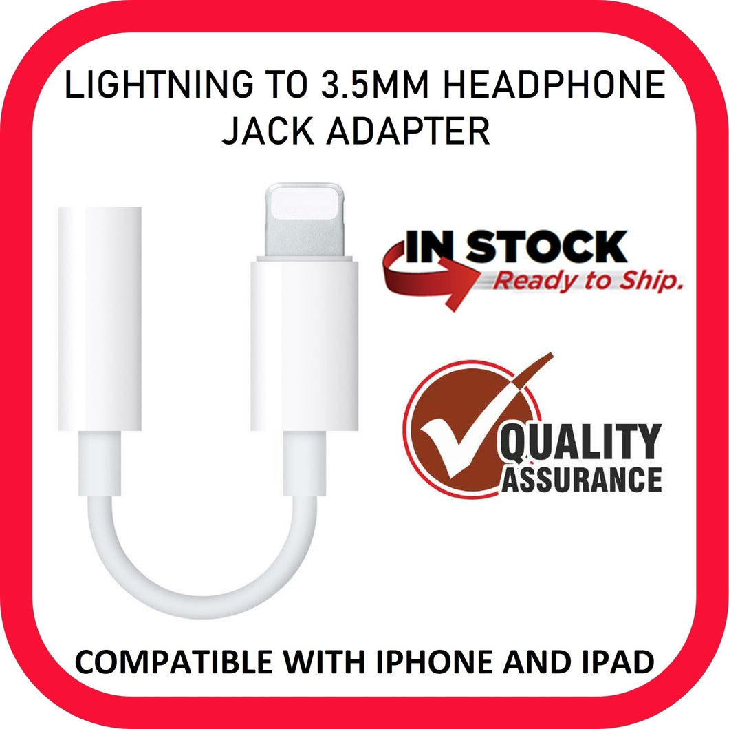 lightning to 3.5mm headphone audio jack adapter connector | marketzone christchurch