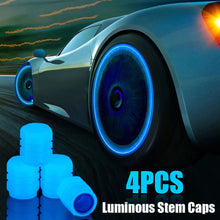 Load image into Gallery viewer, luminous fluorescent glow car tyre tire valve stem cover caps | marketzone christchurch
