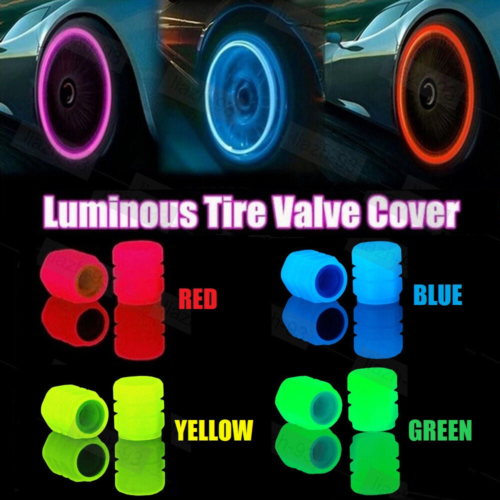 luminous fluorescent glow car tyre tire valve stem cover caps | marketzone christchurch