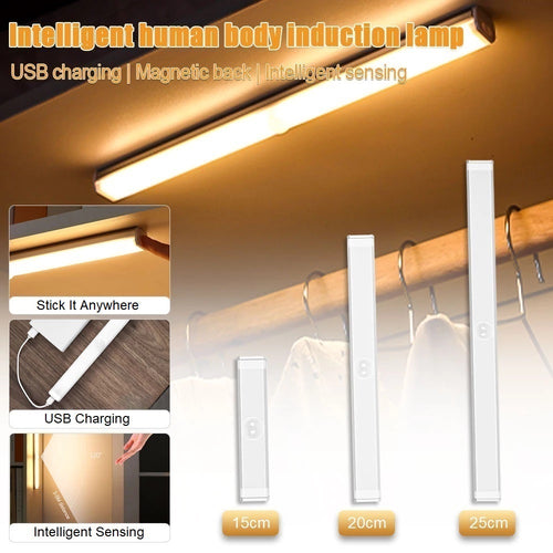 motion sensor led night light strip usb rechargeable 3000k warm white | marketzone christchurch