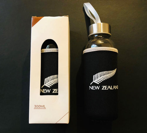 new zealand silver fern water bottle with holder cuddler 300ml nz souvenir | marketzone christchurch