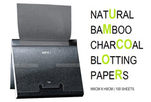 Load image into Gallery viewer, natural bamboo charcoal facial oil blotting paper 100 sheets | marketzone christchurch
