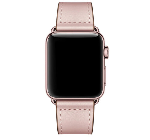 premium quality pink leather strap band for apple watch | marketzone christchurch