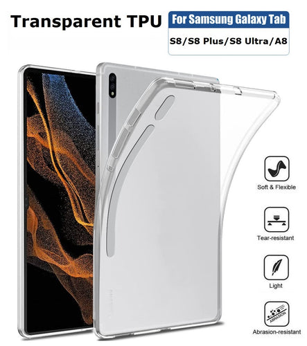 shockproof clear tpu soft back cover for samsung galaxy tab series | marketzone christchurch
