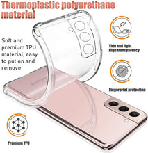 Load image into Gallery viewer, for samsung s22/s23 series premium soft clear tpu shockproof back cover with camera lens protector | marketzone christchurch
