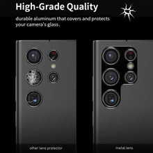 Load image into Gallery viewer, for samsung galaxy s23 series premium black aluminum back camera lens protector | marketzone christchurch
