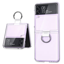 Load image into Gallery viewer, samsung z flip 3 hard pc back soft tpu bumper with ring holder case cover | marketzone christchurch
