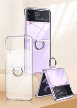 Load image into Gallery viewer, samsung z flip 3 hard pc back soft tpu bumper with ring holder case cover | marketzone christchurch
