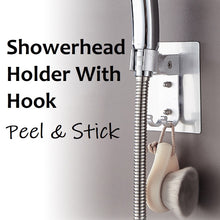Load image into Gallery viewer, shower head holder wall mount chrome adjustable bracket with hook | marketzone christchurch
