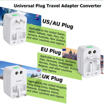 Load image into Gallery viewer, universal international travel adapter with surge protector | marketzone christchurch
