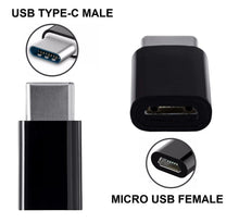 Load image into Gallery viewer, usb type-c male to micro-usb female port converter adapter | marketzone christchurch
