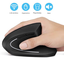 Load image into Gallery viewer, wireless vertical mouse ergonomic dpi 800/1200/1600 for pc computer laptop notebook | marketzone christchurch
