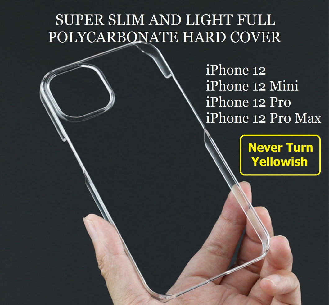 for iphone 12 series crystal clear hard polycarbonate back case cover | marketzone christchurch