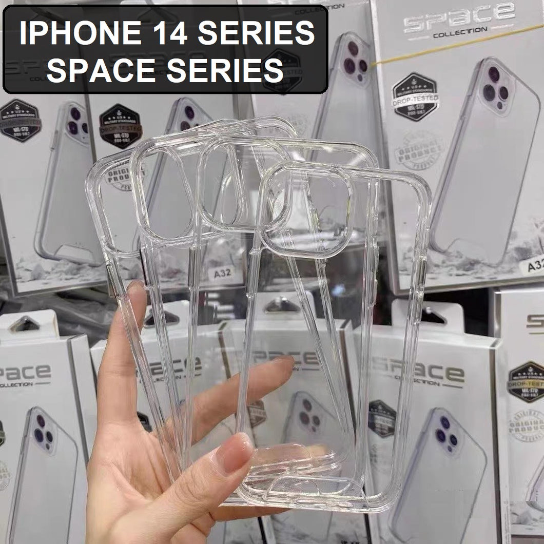 premium quality space series transparent hybrid hard pc back cover for iphone 14 series | marketzone christchurch