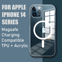 Load image into Gallery viewer, magsafe charging compatible tpu + acrylic clear back cover for apple iphone 14 series | marketzone christchurch
