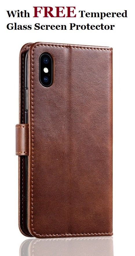 premium slim leather folio full cover wallet flip case for apple iphone | marketzone christchurch